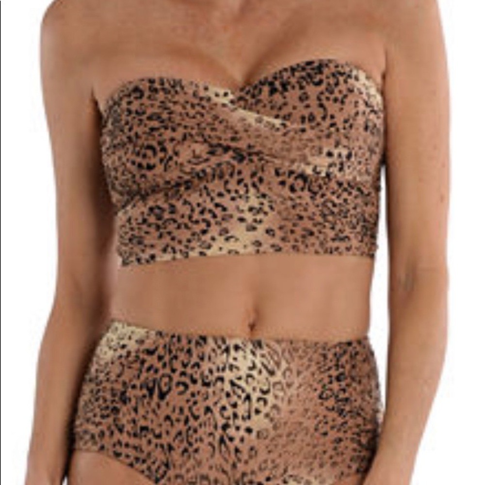 NWT - Sonnet Shores Animal Bandeau Bikini Swimsuit Top